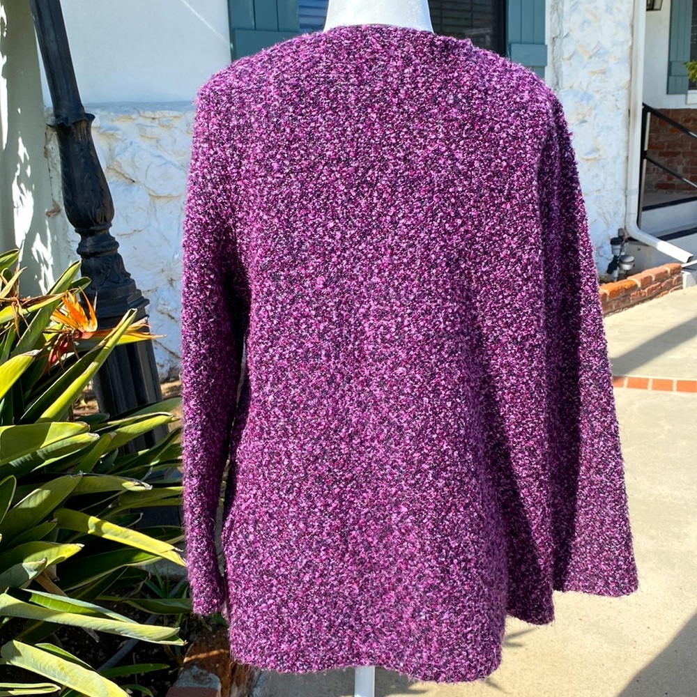 BOHO SHABBY CHIC VINTAGE NUBBY KNIT ONE BUTTON CARDIGAN SWEATER GUC Size… - Picture 6 of 16